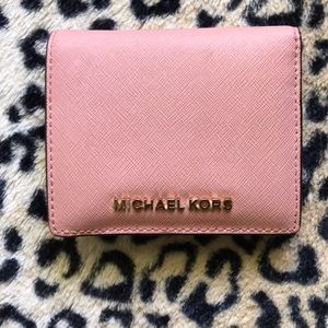 MICHAEL KORS PINK LEATHER WALLET
